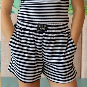 Lulu Mac Black Stripe Shorts